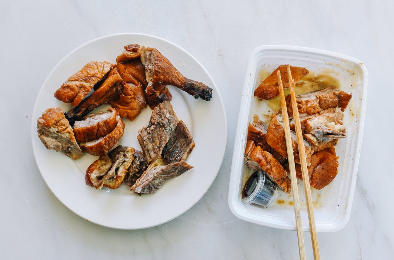 pieces of leftover roast duck