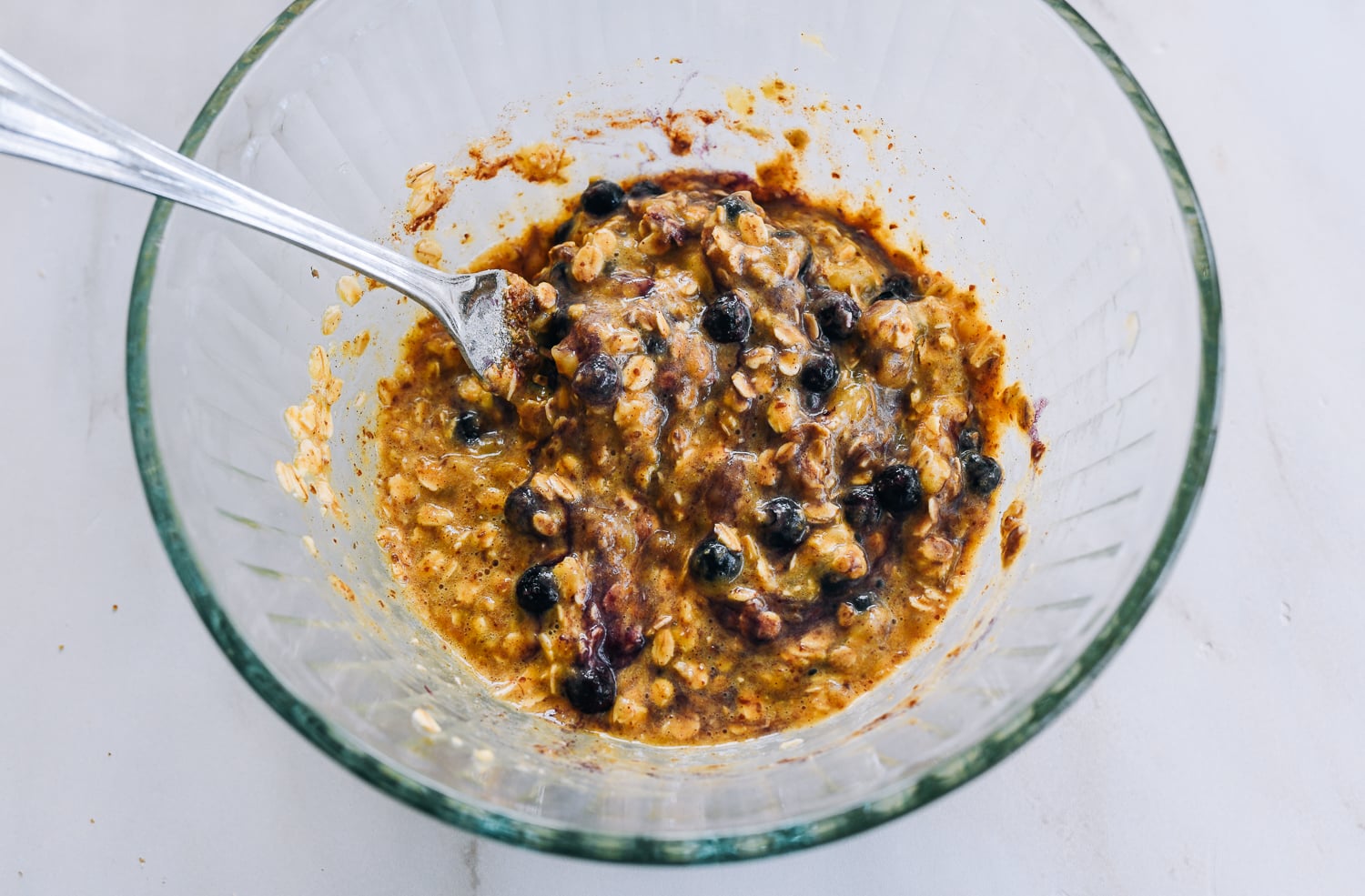 blueberry banana oat pancake batter