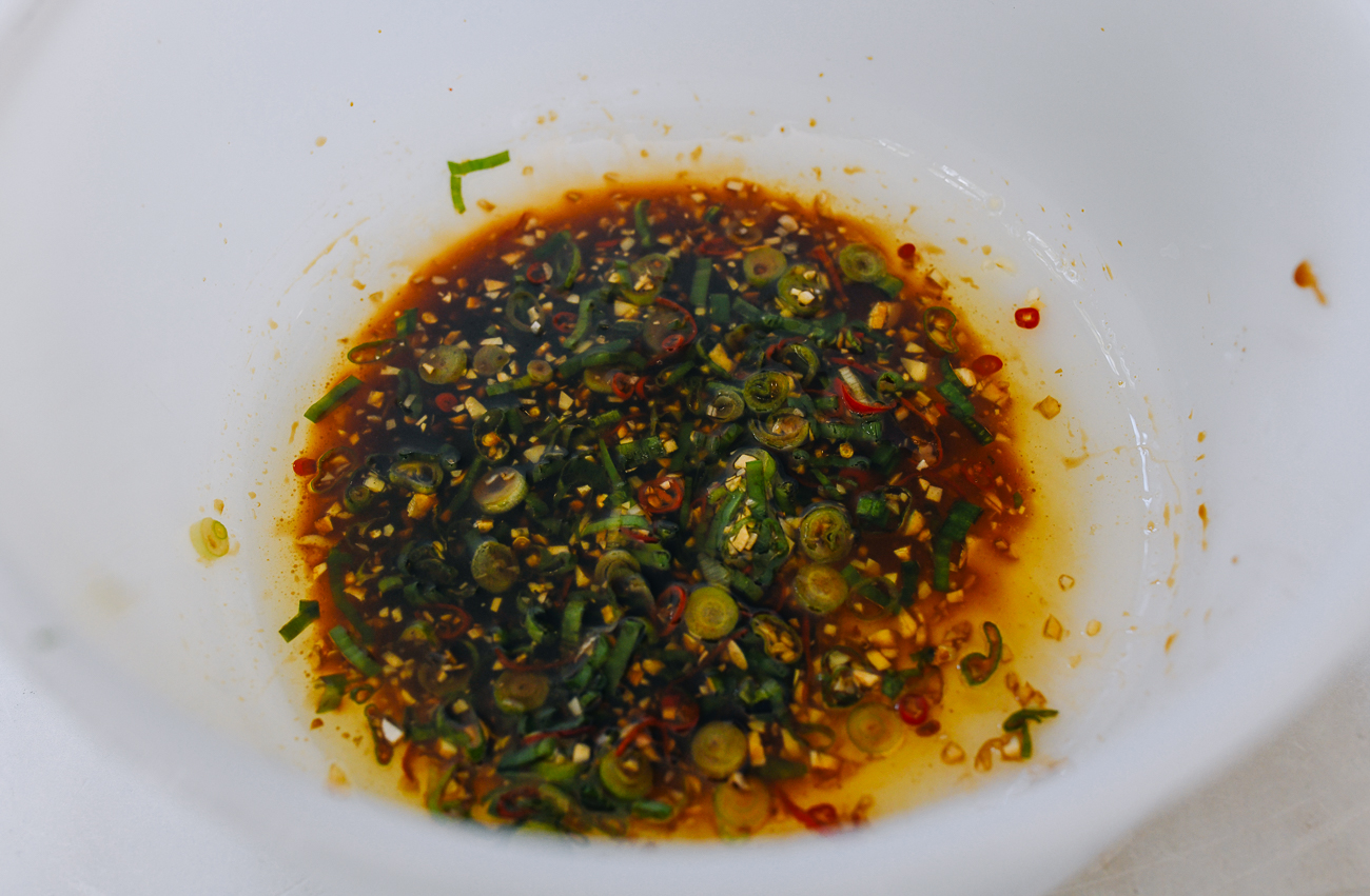 Sauce for Asian style shrimp salad