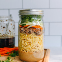 Cold Noodles in a Jar for Meal Prep