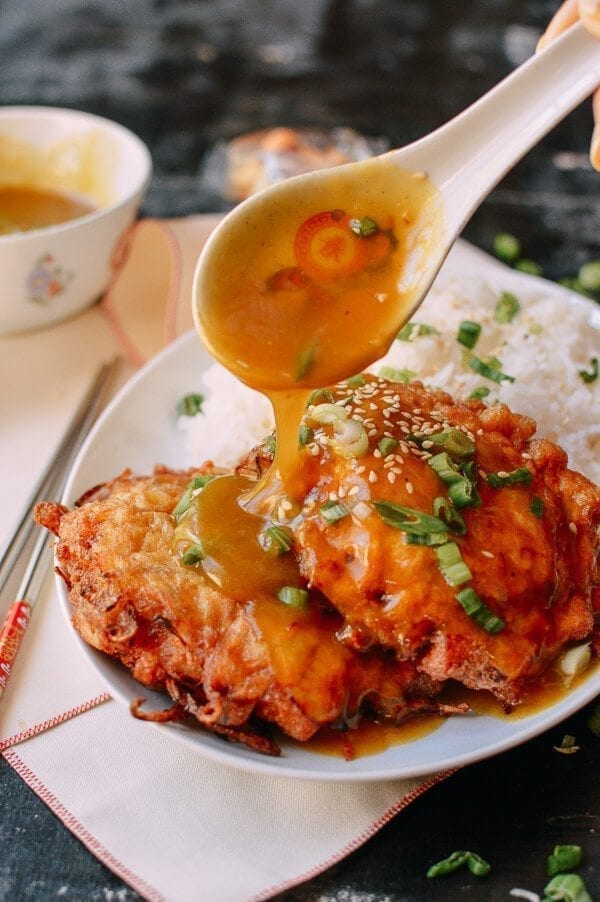 Chicken Egg Foo Young, by thewoksoflife.com