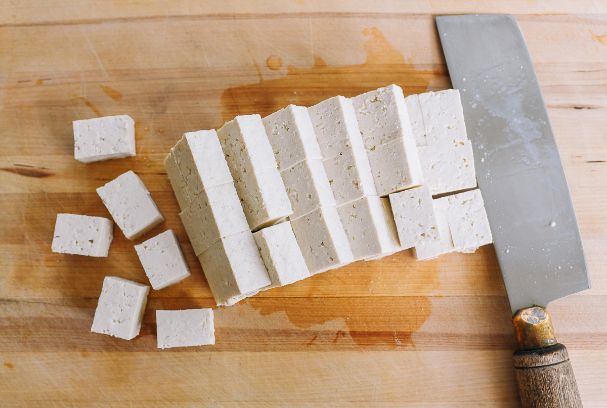 cubed tofu