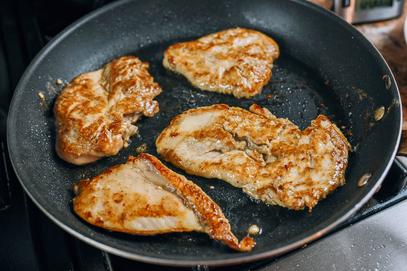 pan-frying chicken breast