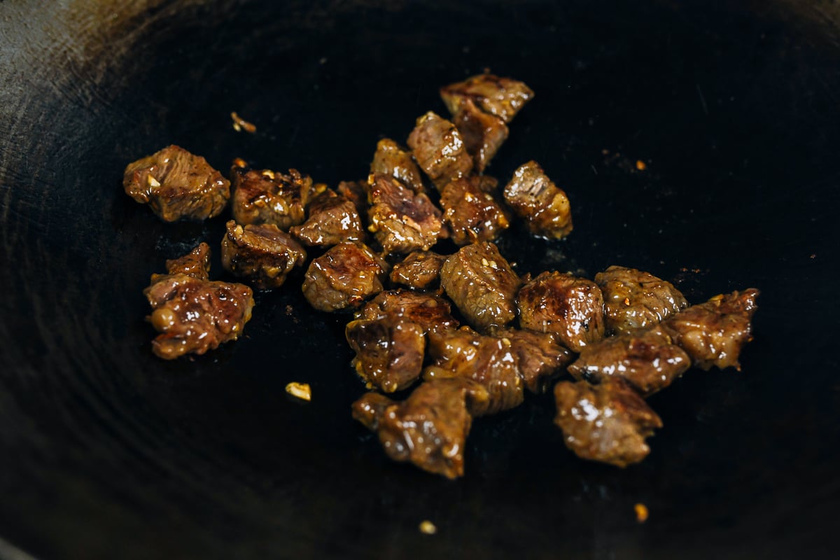 seared beef for Vietnamese shaking beef recipe