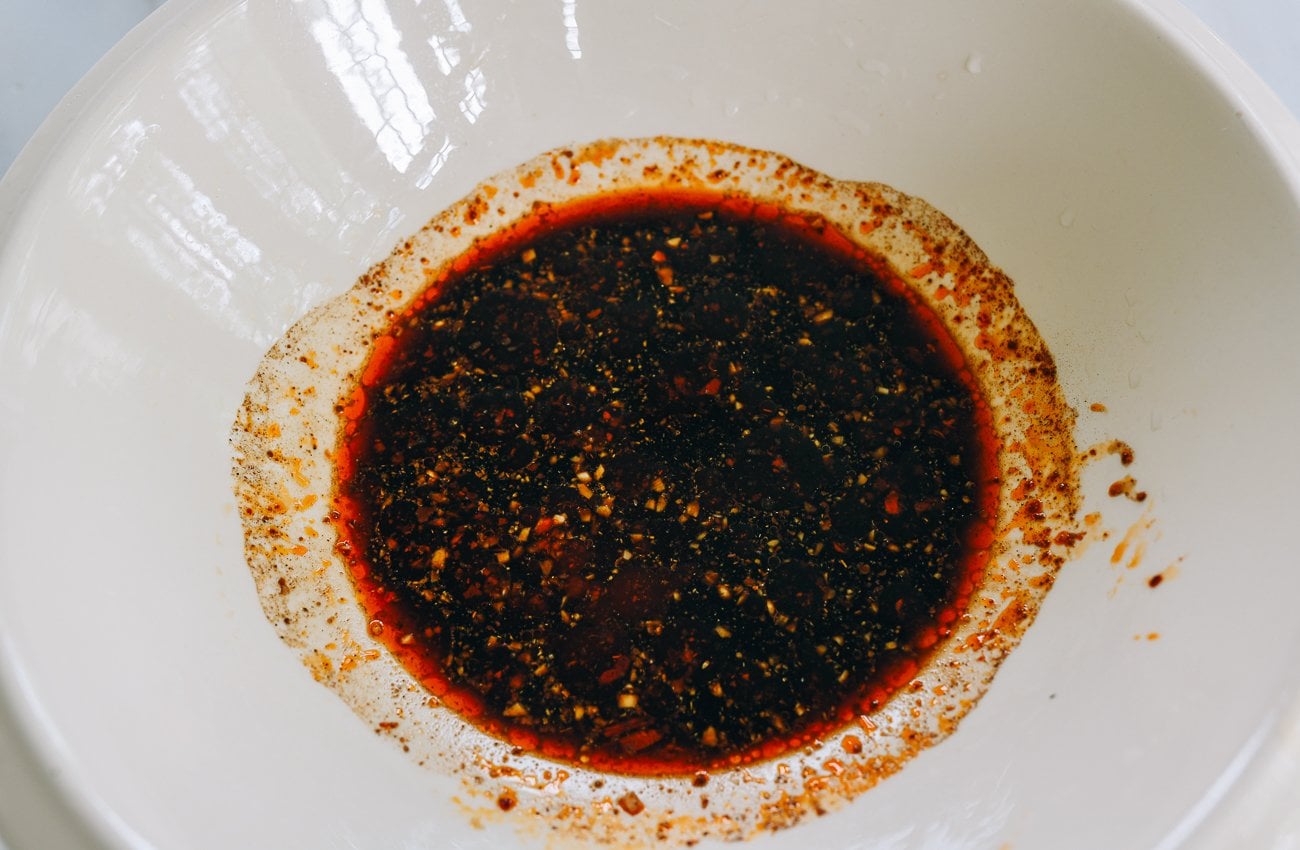 sauce ingredients in large mixing bowl