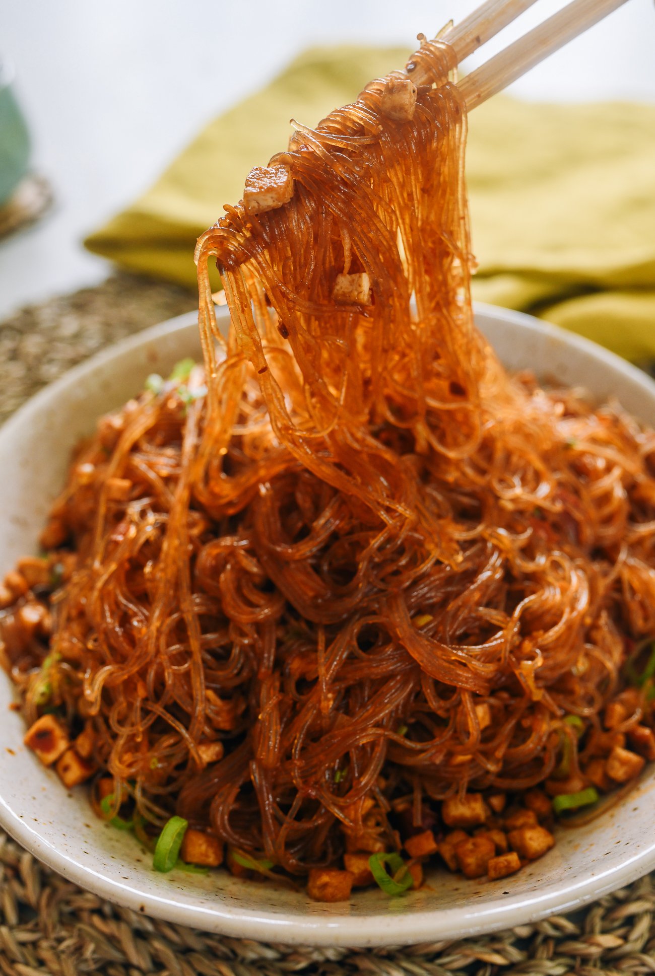 Lifting Vegetarian Ants Climbing a Tree glass noodles with chopsticks